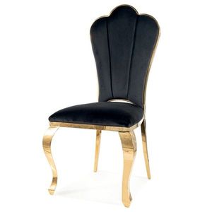 Jídelní židle QELL černá/zlatá obraz