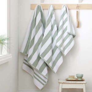 Šedo-bílý bavlněný ručník 50x85 cm Stripe Jacquard – Bianca obraz