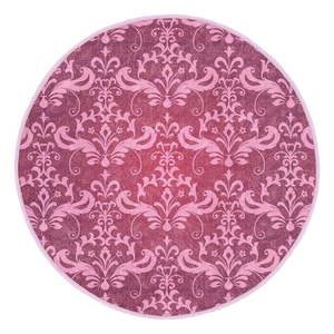 Růžový pratelný kulatý koberec vhodný pro robotické vysavače ø 100 cm Comfort – Mila Home obraz