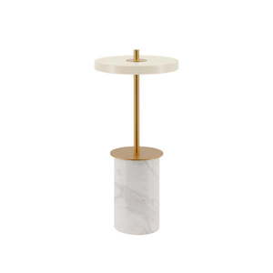 Krémová mramorová LED stmívatelná stolní lampa s kovovým stínidlem (výška 25, 5 cm) Asteria Move Mini – UMAGE obraz