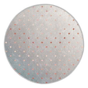 Pratelný kulatý koberec v šedo-měděné barvě vhodný pro robotické vysavače ø 120 cm Comfort – Mila Home obraz