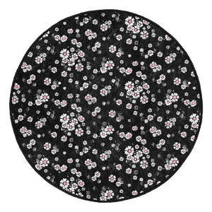 Černý pratelný kulatý koberec vhodný pro robotické vysavače ø 120 cm Comfort – Mila Home obraz