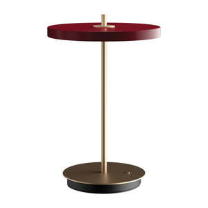 Červená LED stmívatelná stolní lampa s kovovým stínidlem (výška 31 cm) Asteria Move – UMAGE obraz