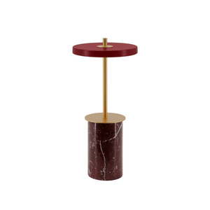 Červená mramorová LED stmívatelná stolní lampa s kovovým stínidlem (výška 25, 5 cm) Asteria Move Mini – UMAGE obraz