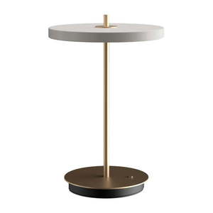 Světle šedá LED stmívatelná stolní lampa s kovovým stínidlem (výška 31 cm) Asteria Move – UMAGE obraz