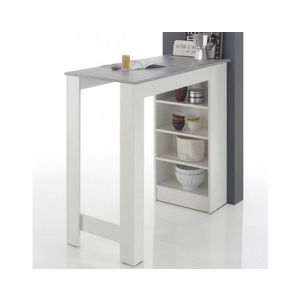 Barový stůl Mojito, bílý/šedý beton obraz