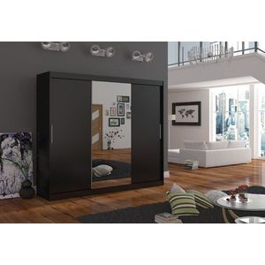 ArtAdrk Šatní skříň DENIS | 250 cm Barva: Černá obraz