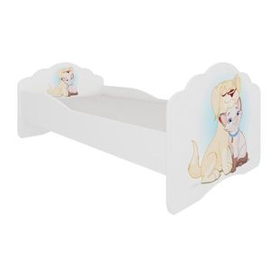 ArtAdrk Dětská postel CASIMO | 80 x 160 cm Provedení: Pejsek a kočičkou obraz