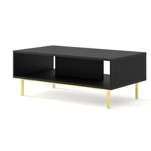 ARTBm Konferenční stolek RAVENNA B 90 | černá matná Provedení: Černý mat / zlatá podnož obraz