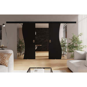 KIER Posuvné dveře FALA DUO | 132 cm Barva: Černá obraz