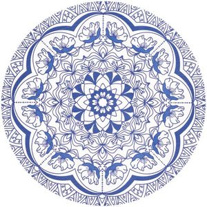 Prostírání Iva Květ modrá, 38 cm obraz
