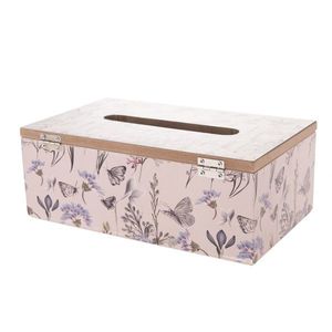 Dřevěný box na kapesníky Pinkie růžová, 24 x 9 x 14 cm obraz