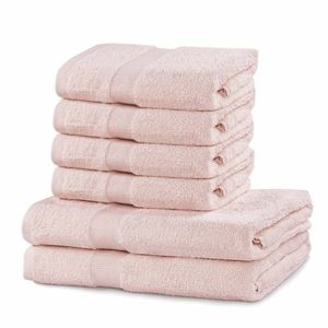 DecoKing Sada ručníků a osušek Marina růžová, 4 ks 50 x 100 cm, 2 ks 70 x 140 cm obraz