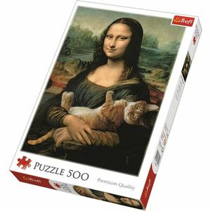 Trefl Puzzle Mona Lisa s kočkou, 500 dílků obraz
