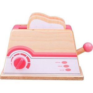 Bigjigs Toys Dřevěný toaster Meggy růžový obraz