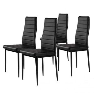 MODERNHOME Jídelní židle set 4 ks Ava černé obraz