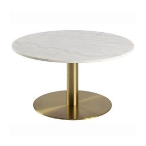 Actona Konferenční stolek Corby bílý mramor/zlatá obraz