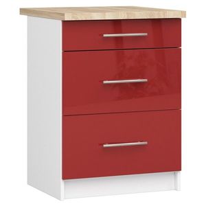 Ak furniture Kuchyňská skříňka Olivie S 60 cm 3S bílo-červená obraz