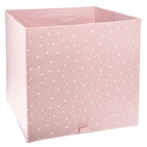DekorStyle Textilní koš na hračky Pink Stars 29x29 cm růžový obraz