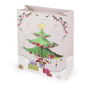 TORO Papírová vánoční dárková taška 32x26x12cm assort obraz