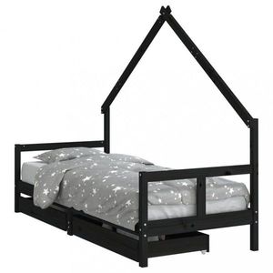 Dětská domečková postel se šuplíky Dekorhome 80 x 200 cm, Dětská domečková postel se šuplíky Dekorhome 80 x 200 cm obraz