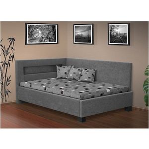 Kasvo MELISSA postel 140x200 cm alova šedá/ vzor na matraci obraz