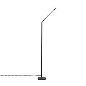Moderní stojací lampa černá včetně LED s dotykovým stmívačem - Berdien obraz