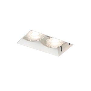 Moderní vestavné bodové svítidlo bílé GU10 bez omítky 2-světlo - Oneon obraz