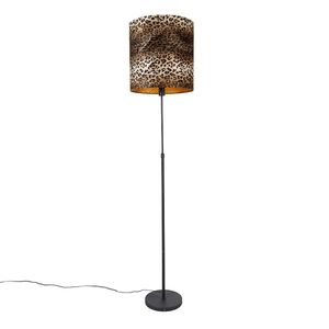 Stojací lampa černý odstín leopardí design 40 cm - Parte obraz
