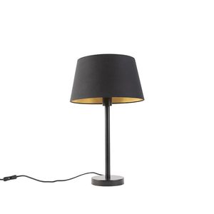 Klasická stolní lampa černá s černým odstínem 32 cm - Simplo obraz