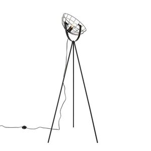 Průmyslová stojací lampa stativ černá 35 cm nastavitelná - Hanze obraz
