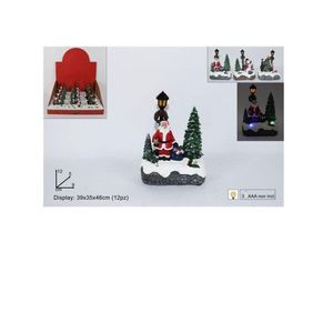PROHOME - Santa s vánočním stromkem LED různé druhy obraz
