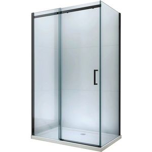 Sprchové dveře posuvné MEXEN OMEGA černé 130 cm obraz
