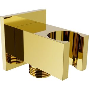 MEXEN Držák sprchy Cube, pevný, s vyústěním, zlato 79300-50 obraz