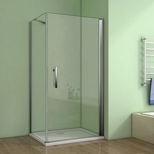 H K Čtvercový sprchový kout MELODY A1 100 cm s jednokřídlými dveřmi včetně sprchové vaničky z litého mramoru SE-MELODYA1100/THOR-100SQ obraz