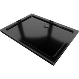 MEXEN/S Flat sprchová vanička obdélníková slim 120 x 80, černá + černý sifon 40708012B obraz
