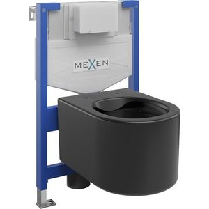 MEXEN/S WC předstěnová instalační sada Fenix XS-F s mísou WC Sofia, černá mat 6803354XX85 obraz
