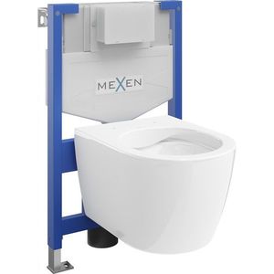 MEXEN/S WC předstěnová instalační sada Fenix XS-F s mísou WC Carmen, bílá 6803388XX00 obraz