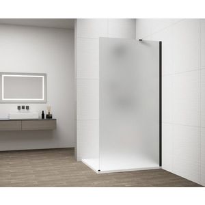 POLYSAN ESCA BLACK MATT jednodílná sprchová zástěna k instalaci ke stěně, matné sklo, 1000 ES1110-02 obraz