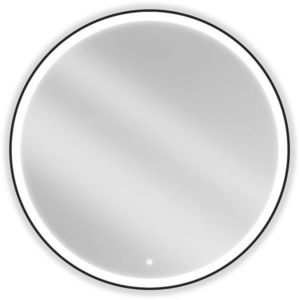 MEXEN Esso zrcadlo s osvětlením 100 cm, LED 6000K černý rám 9825-100-100-611-70 obraz