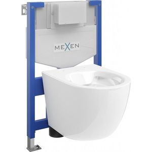 MEXEN/S WC předstěnová instalační sada Fenix XS-F s WC mísou Lena, bílá 6803322XX00 obraz