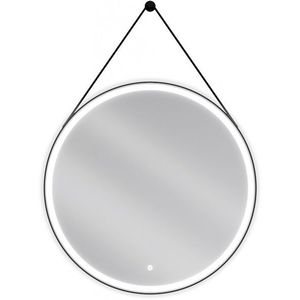 MEXEN Reni zrcadlo s osvětlením, s 80 cm, LED 6000K, černý rám 9812-080-080-611-70 obraz