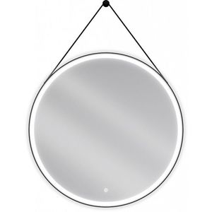 MEXEN Reni zrcadlo s osvětlením, 90 cm, LED 6000K, černý rám 9812-090-090-611-70 obraz