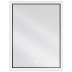 MEXEN Erma zrcadlo s osvětlením 60 x 80 cm, LED 6000K, černý rám 9814-060-080-611-70 obraz