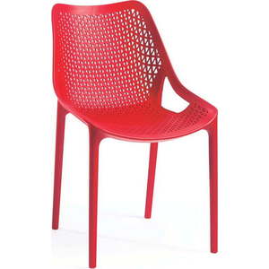 Červená plastová zahradní židle Bilros – Rojaplast obraz