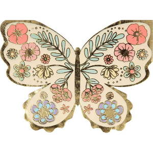 Papírové ubrousky v sadě 16 ks Floral Butterfly – Meri Meri obraz