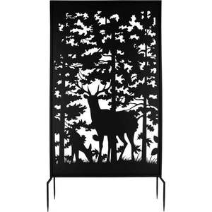 Černá kovová balkonová zástěna 100x186 cm Deer – Esschert Design obraz