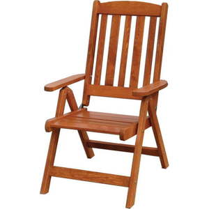 Hnědá dřevěná zahradní židle Luisa – Rojaplast obraz