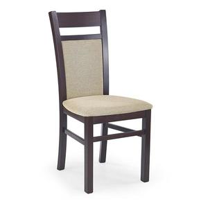 Židle Gerard 2 dřevo/látka tmavý ořech/torent béžová obraz