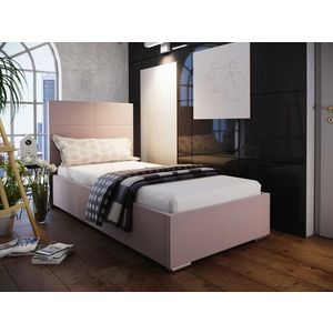 Čalouněná postel DANGELO 4 90x200 cm, růžová látka obraz